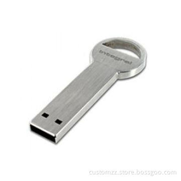 Aluminium Key Shaped USB Flash Thumb Drive , Custom Printed